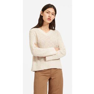 EVERLANE Cotton Linen V Neck Sweater S